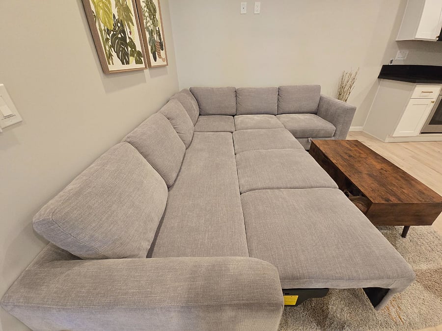 Comfy extra large memory foam 55 x 103 inch sofa bed
