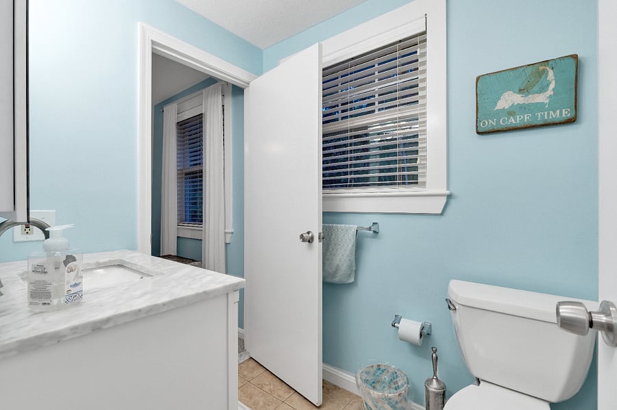 full bathroom is connected to the primary bedroom