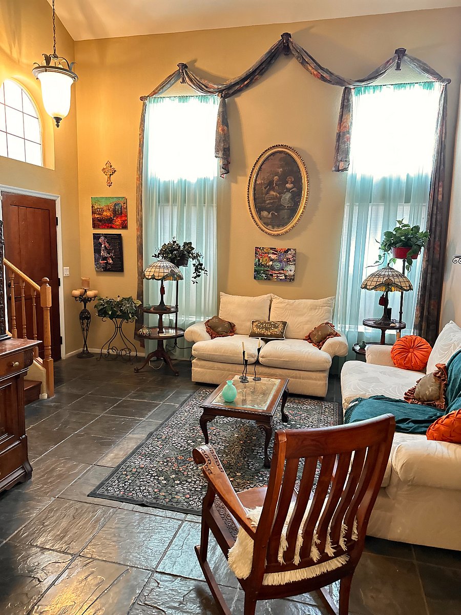 Living room: looking from the dining room.