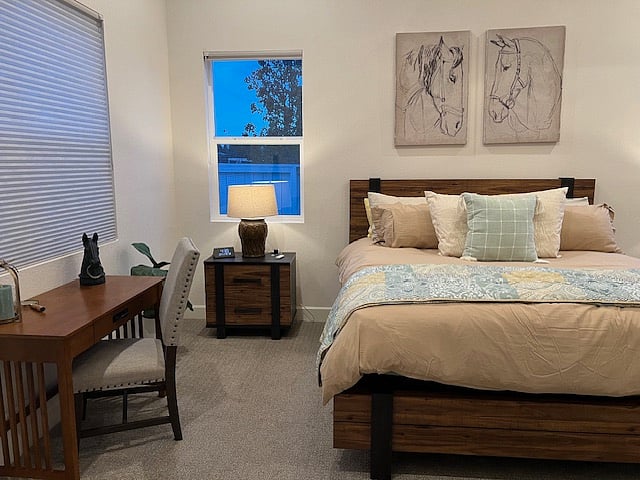 Primary Bedroom and Desk Area