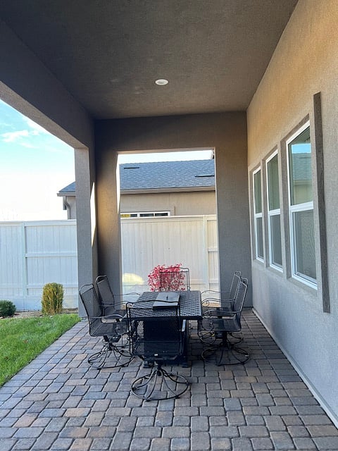 Firepit and table for 6