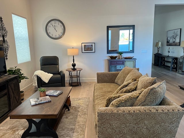 Family room looking into entry
