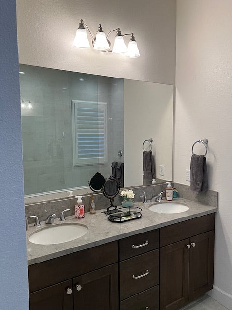 Primary bath double vanity
