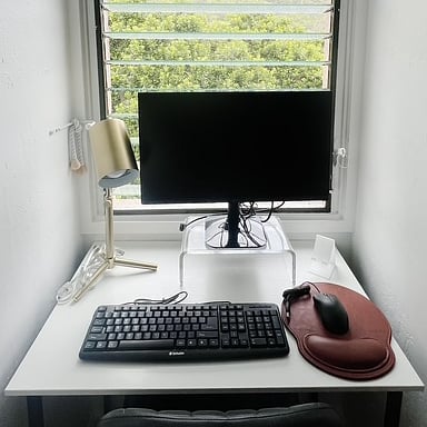 WFH station #2 (bedroom)