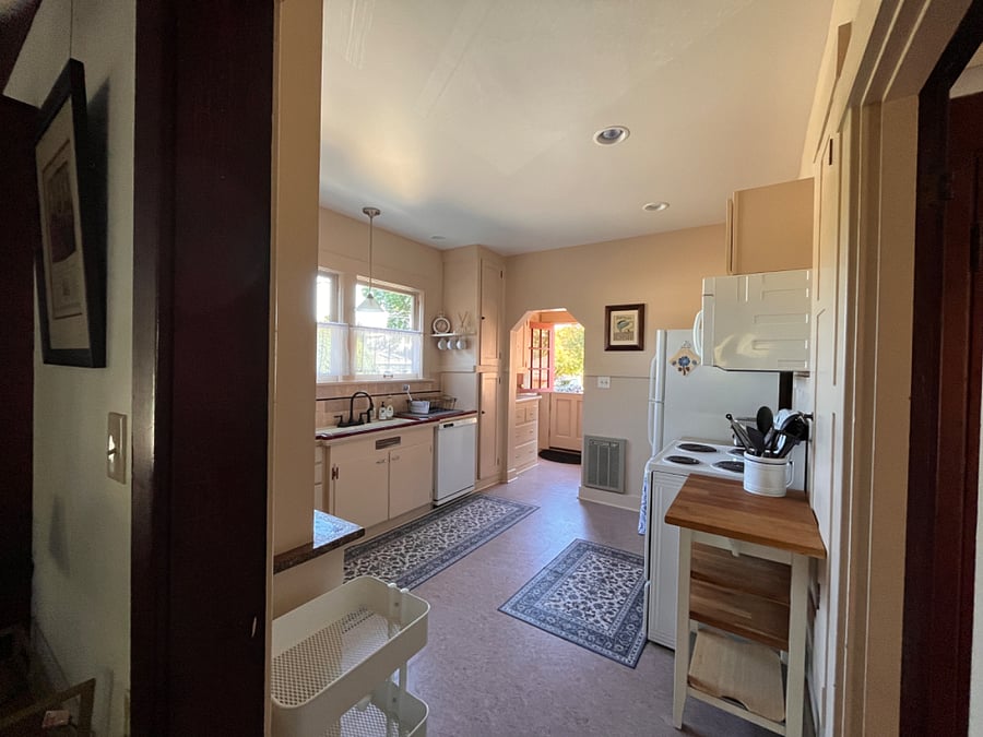 Kitchen view from dining room