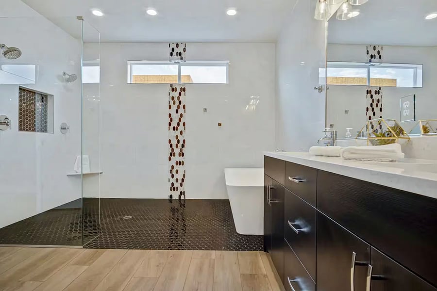 Luxury bath attached to primary bedroom