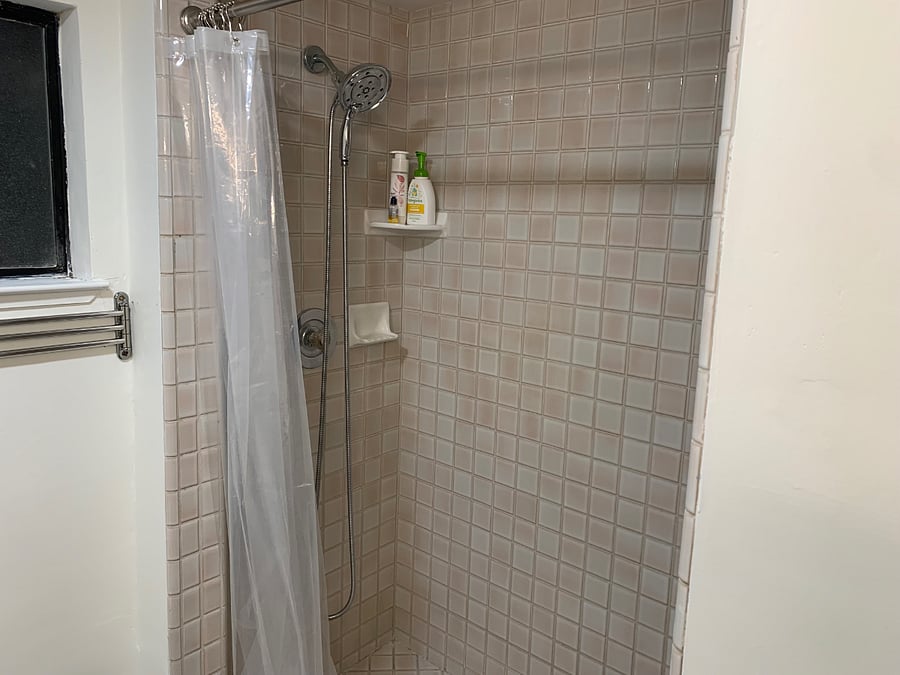 Shower in main upstairs bathroom