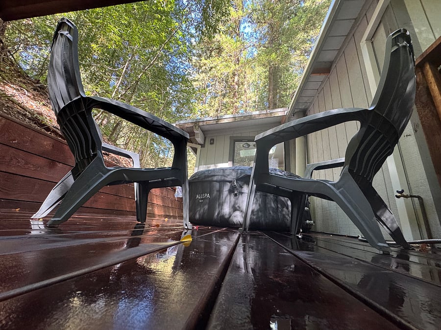 Hot tub area