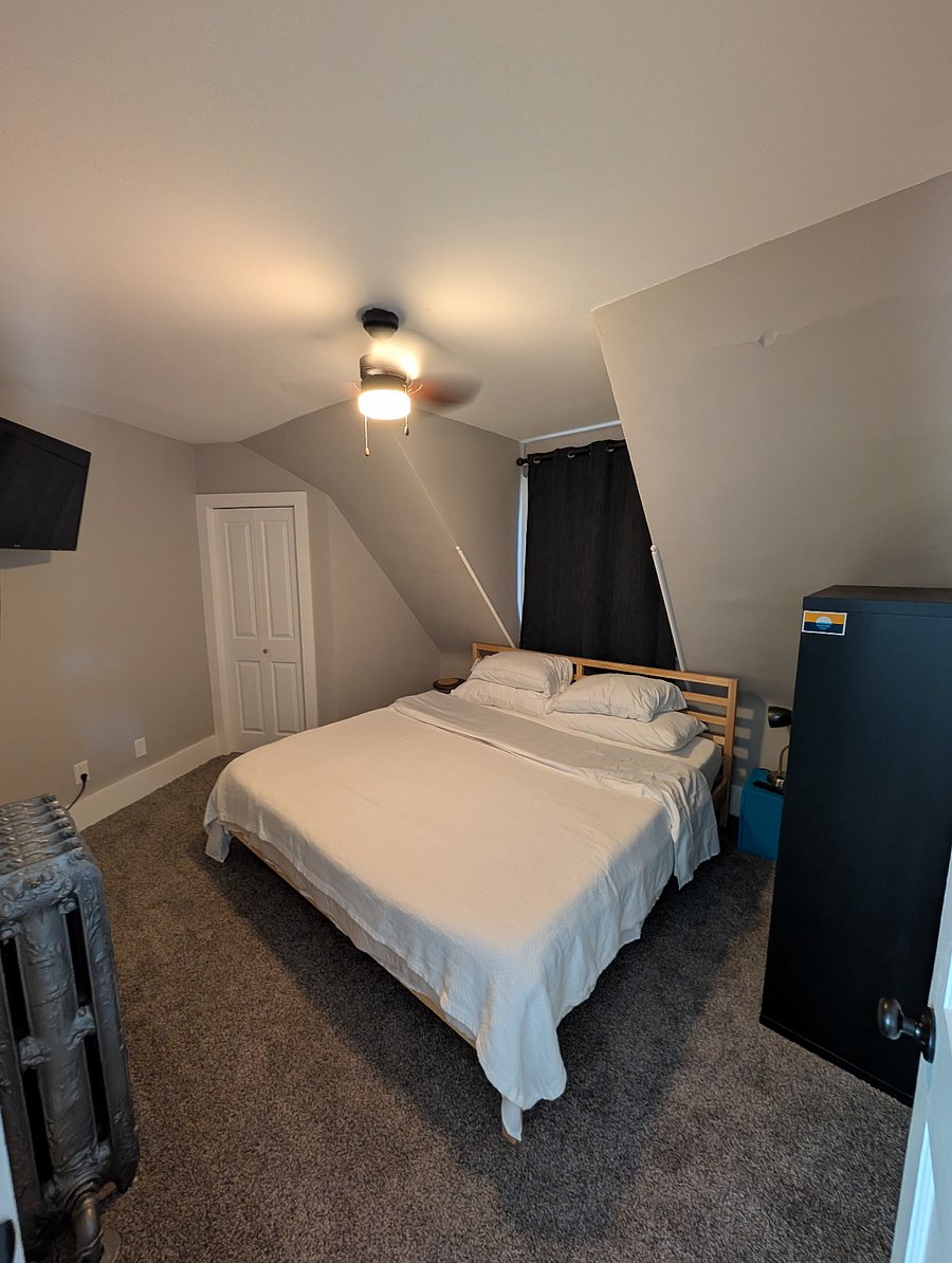 Bedroom, King bed, TV with Chromecast, Large Closet