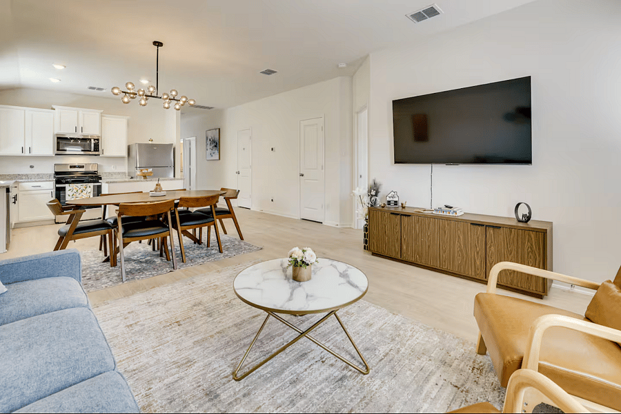 Living Room, Dining, Sofa Bed