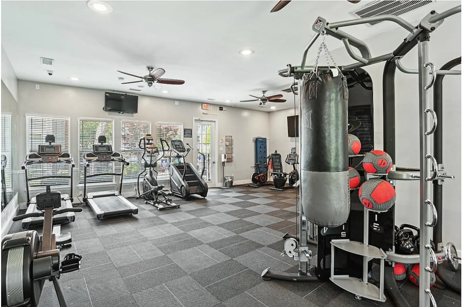 Whether its cardio or strength, the community 24-hour fitness center helps you keep your rhythm.
