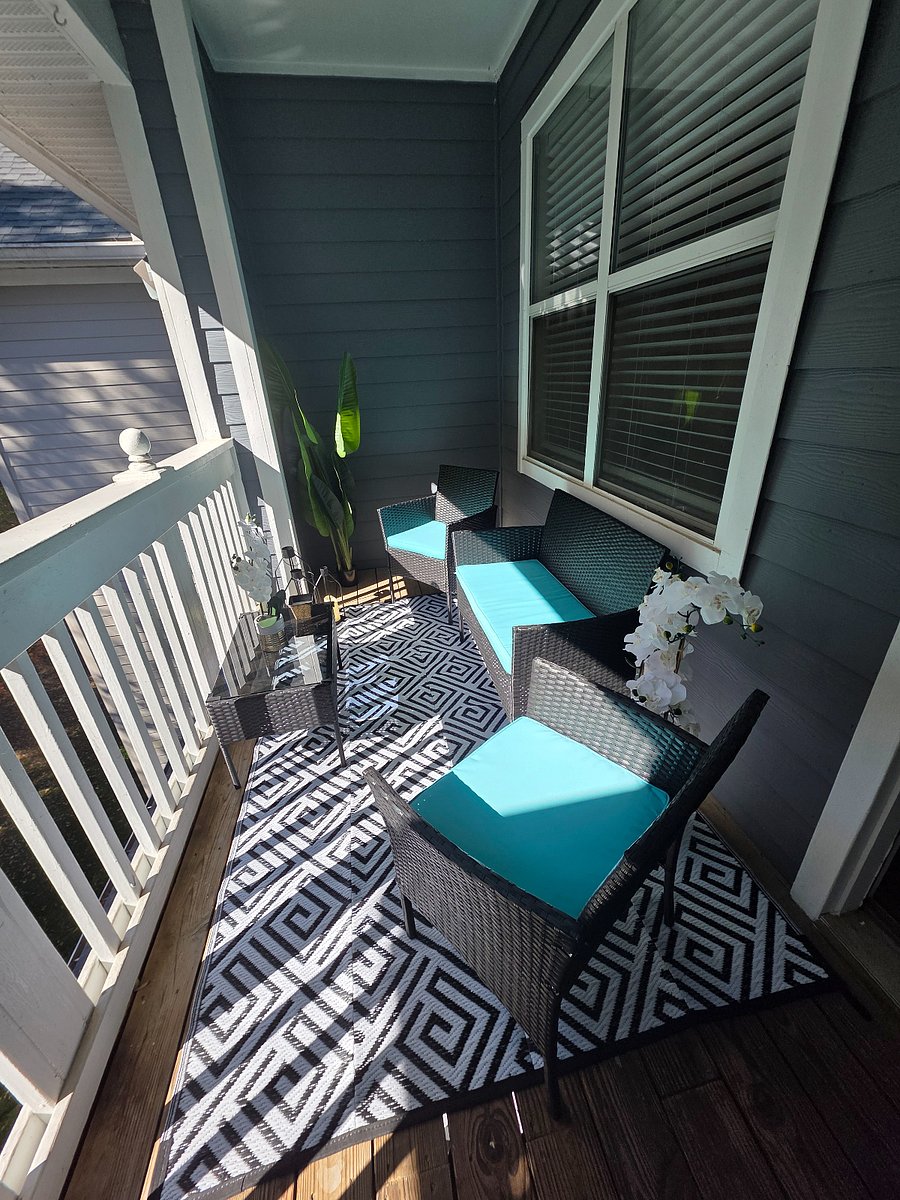 Morning coffee, a good book, or an evening beverage the private balcony offers peaceful tree-lined views and quiet moments worth savoring.
