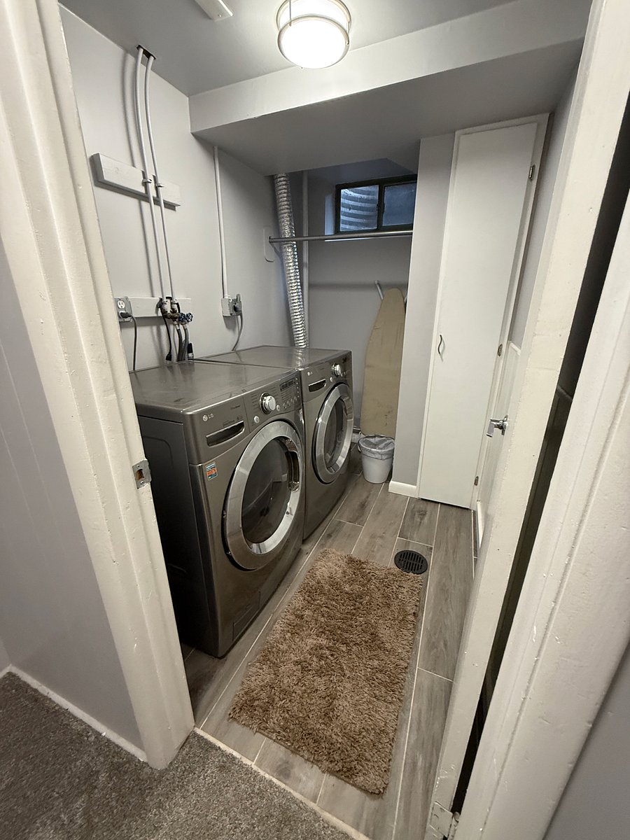 Washer and Dryer located downstairs
