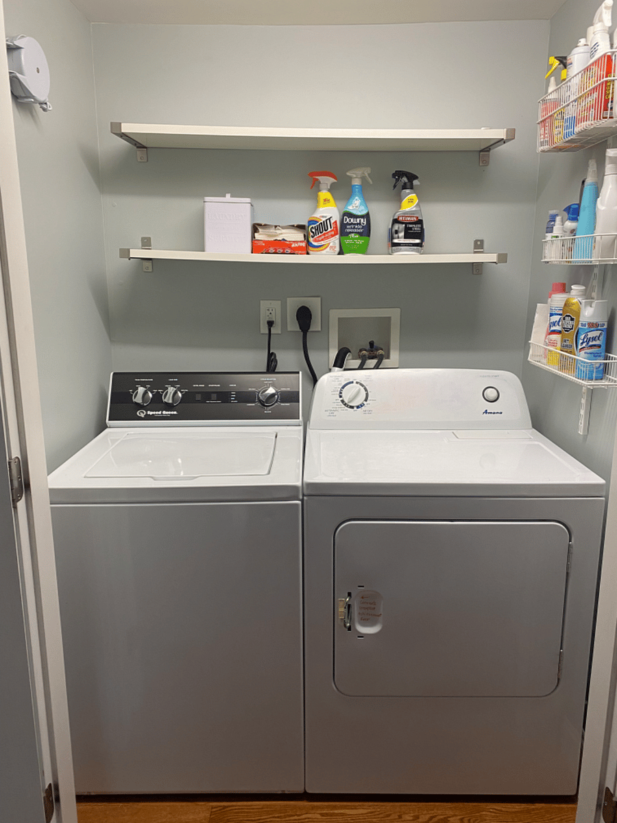 Washer and dryer off kitchen