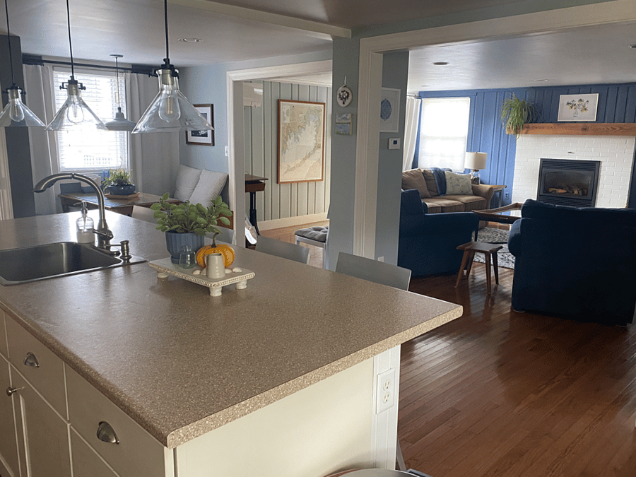 Kitchen open to family room