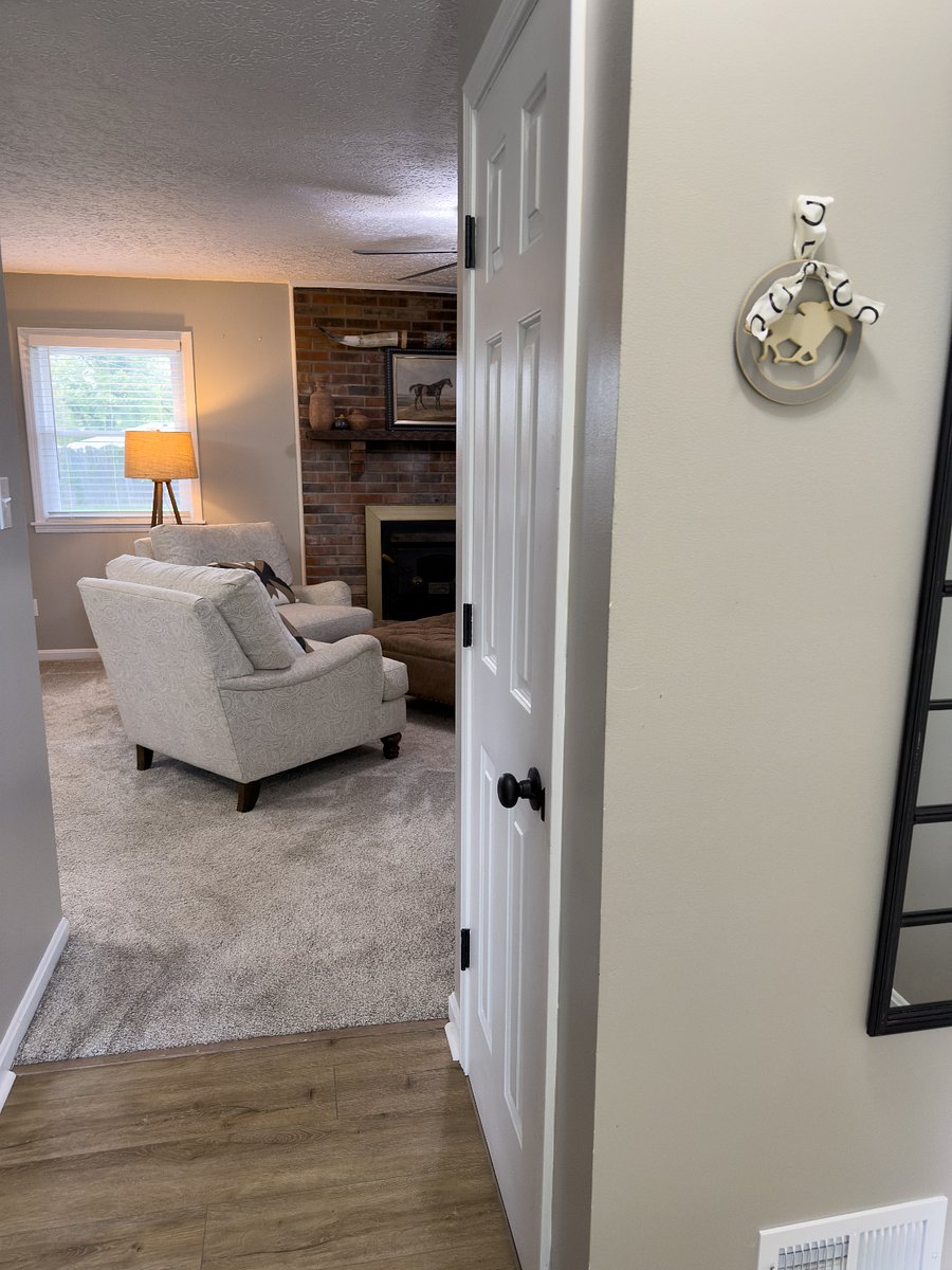 View from entry way to family room