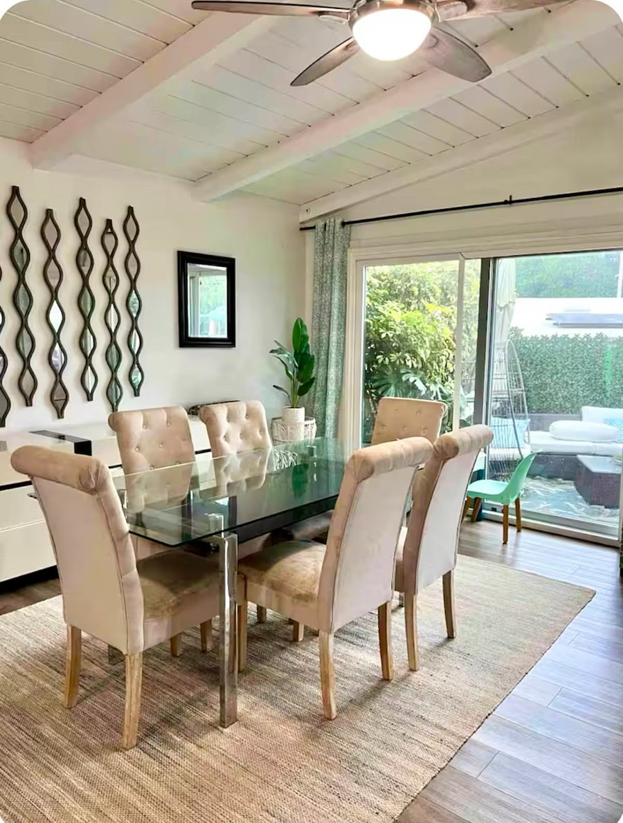 UNIT A - 2 BEDROOM

Dining area opens to outside via sliding door. 