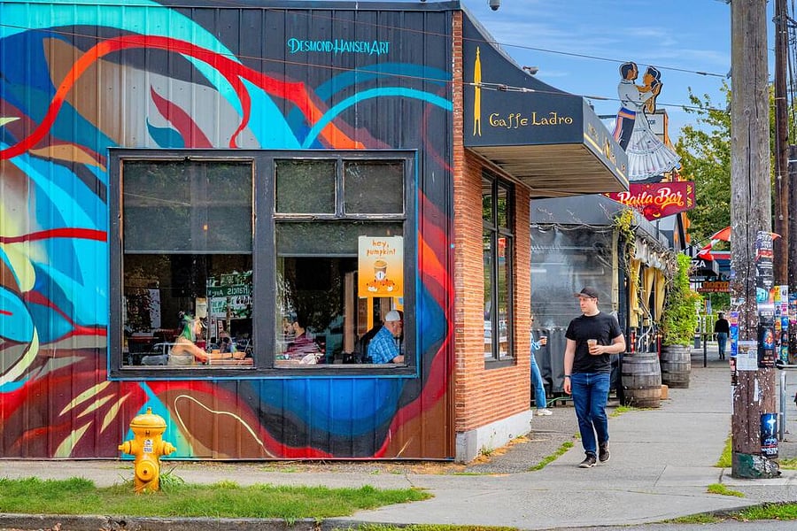 Caffe Ladro is Known for its delicious coffee, pastries, and sandwiches. Only 5 min walk away!