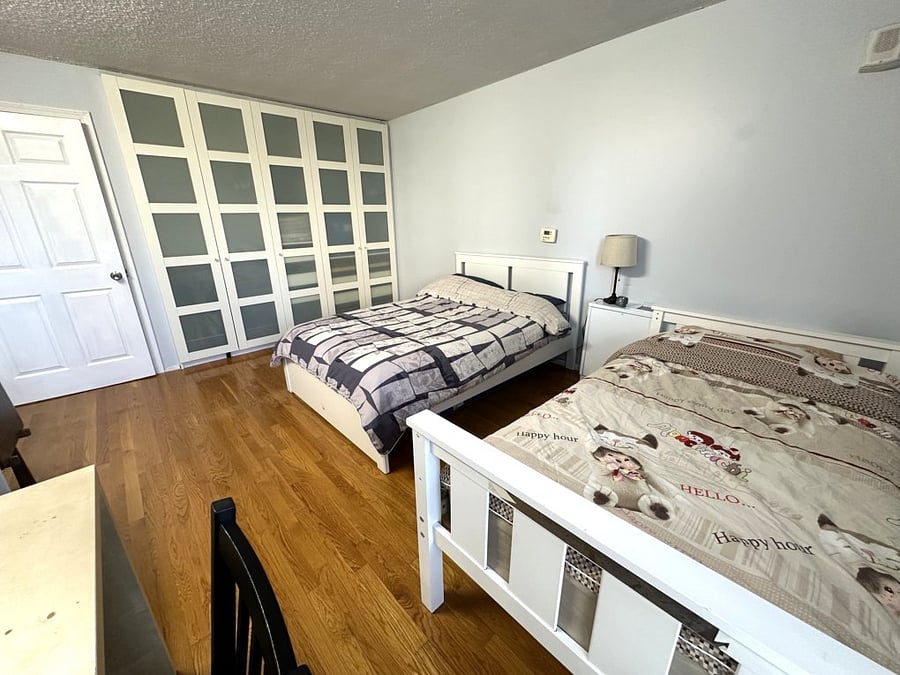 Bedroom 2 with floor-to-ceiling wardrobe