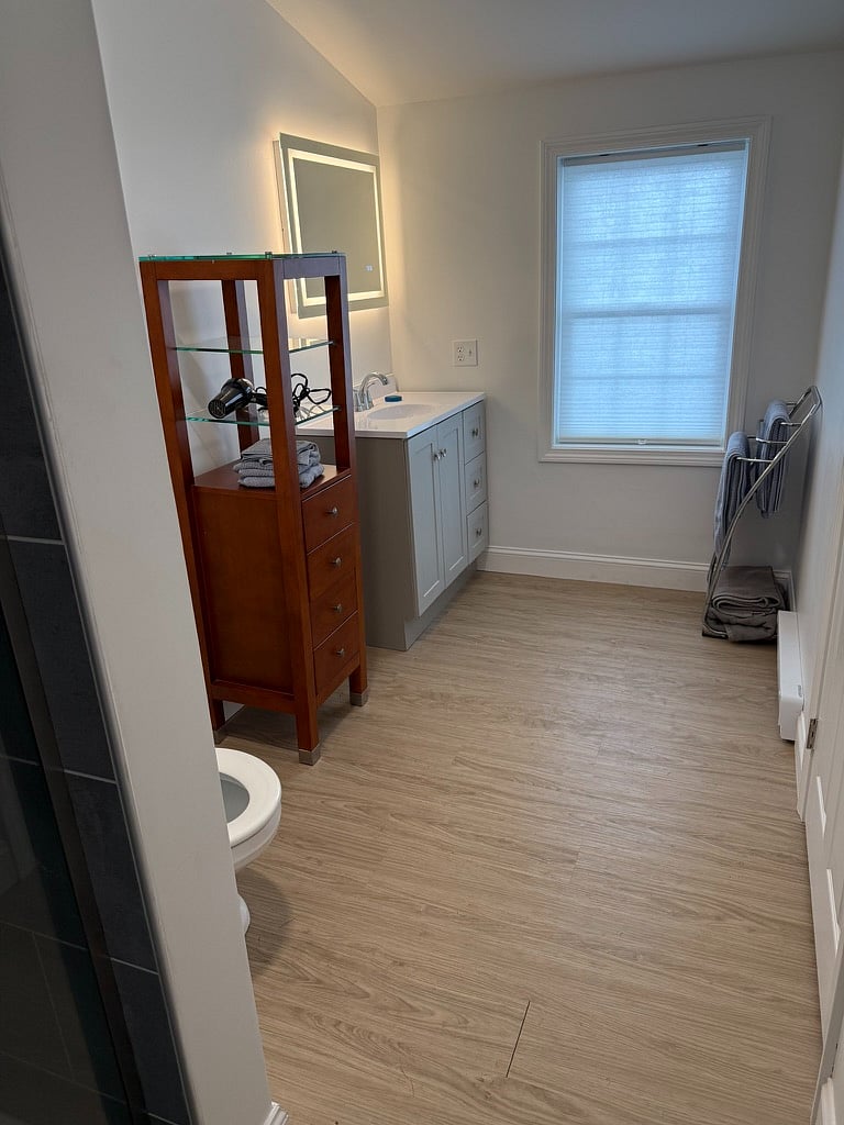 bathroom with towels