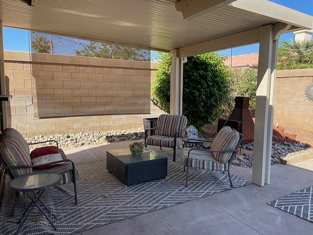 COVERED PATIO SEATING