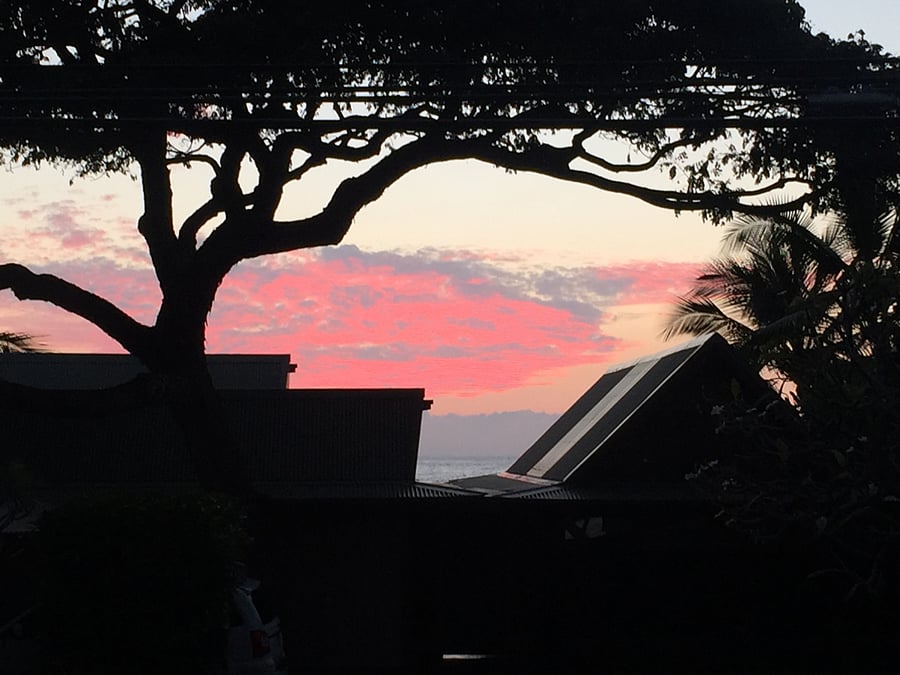 Sunset from the prch