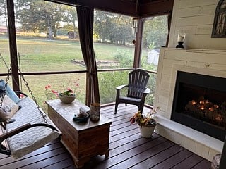 Screened Porch off of primary bedroom