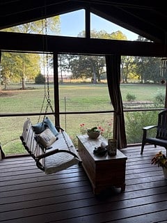 Screened porch off of primary bedroom