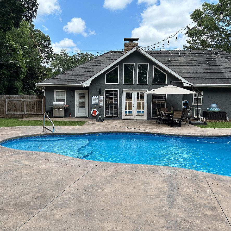 Daytime exterior pool views 
