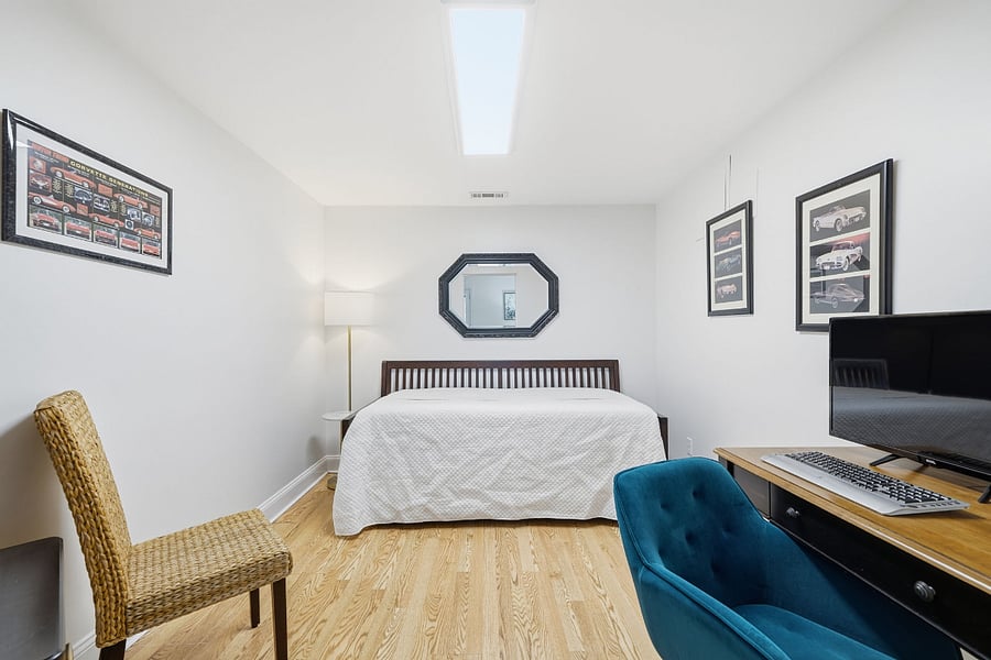 Private office with Twin daybed. Highlighted with a pull-out popup trundle sleeping two additional guests.