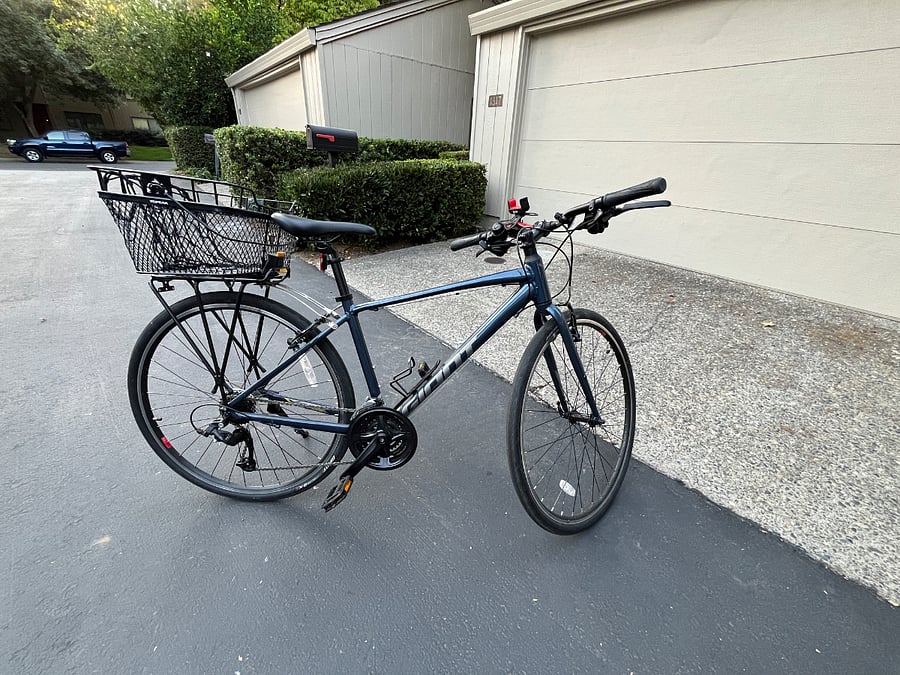Two-car garage. Small men's bike available for use.