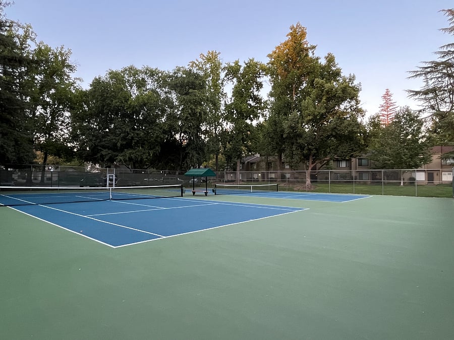 Clubhouse courts, great shade.