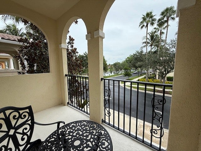 Master Bedroom Balcony with view of the pond.