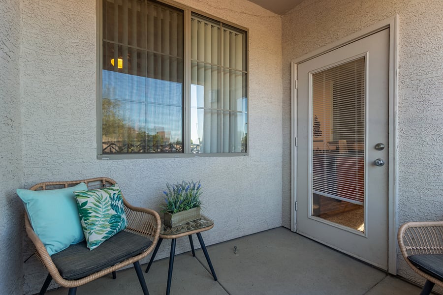 North facing shaded patio 