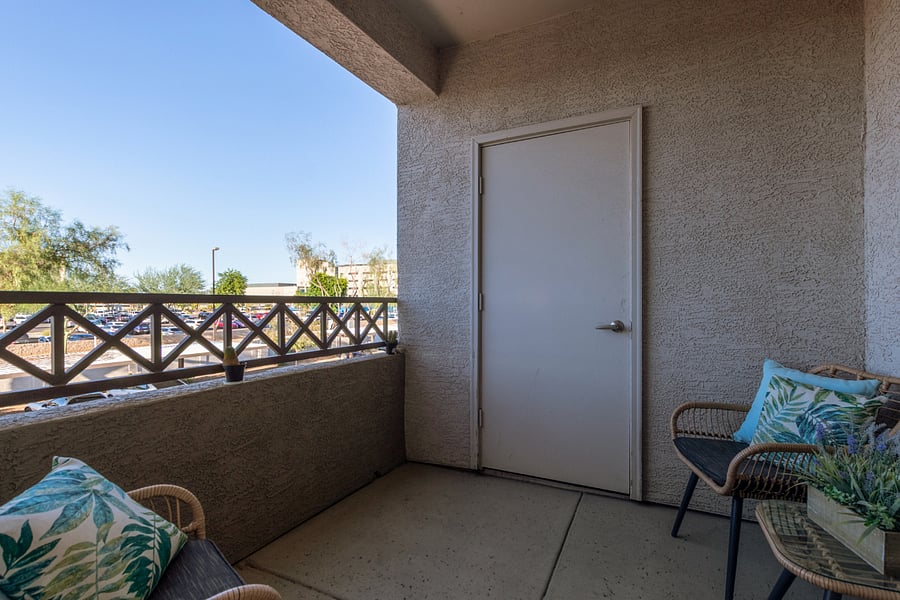 North facing shaded patio 