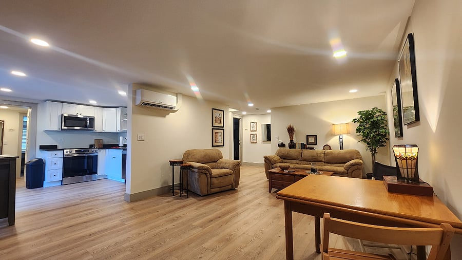 Downstairs Den w Gas Fireplace