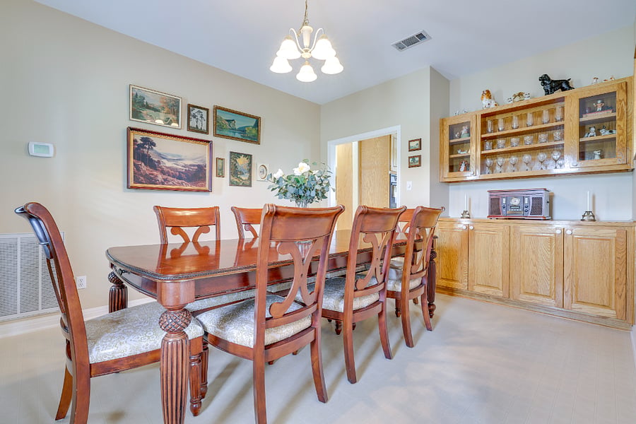 Buffet storage and serving area