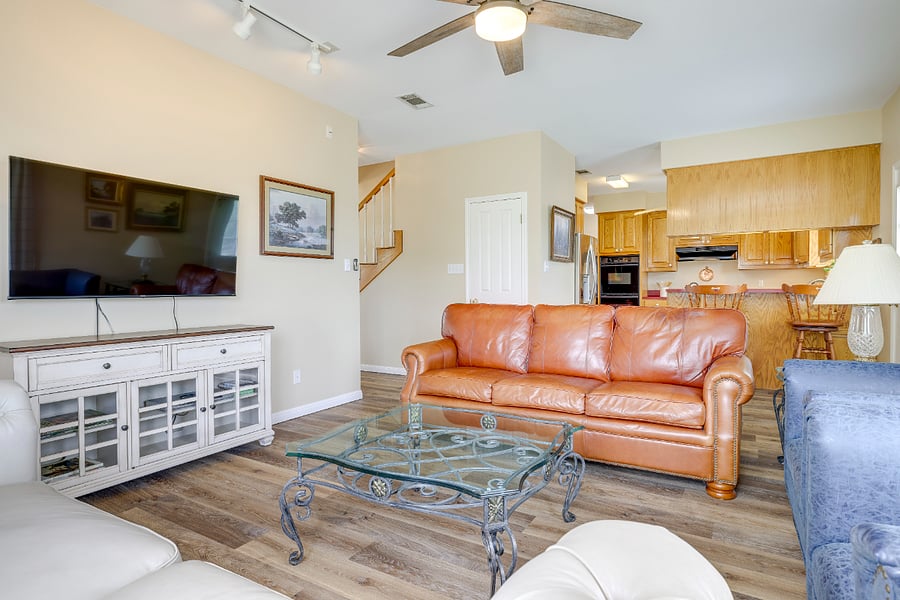 Cozy leather couches