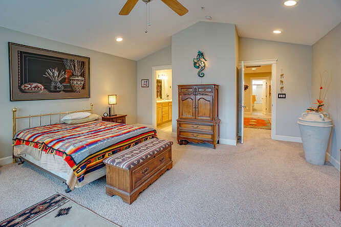Primary suite is undergoing new furnishings & decor