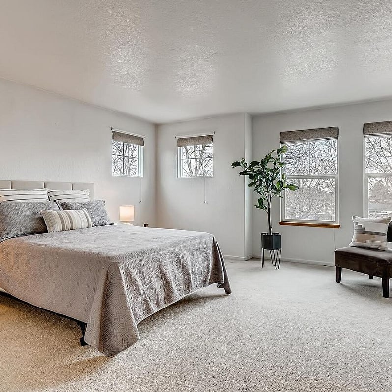The master bathroom is upstairs and is very large and has an on suite and walk-in closet
