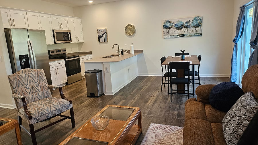 Living Room, Dining Room, Kitchen