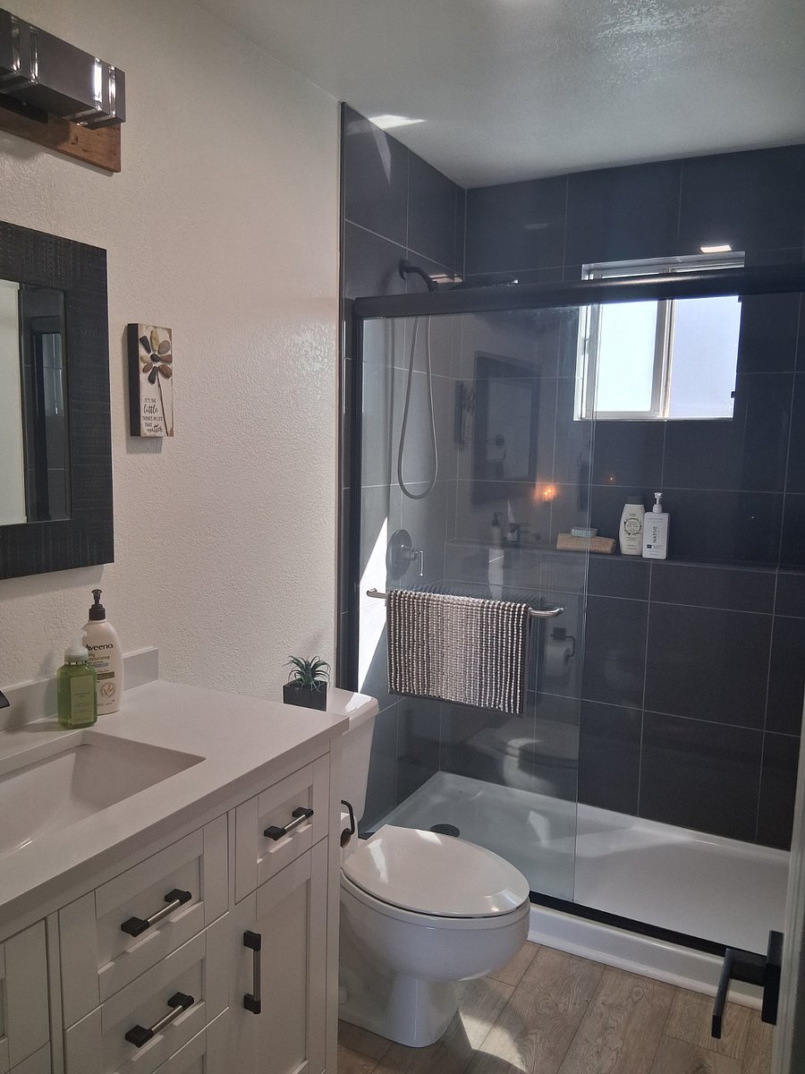 Large tiled shower