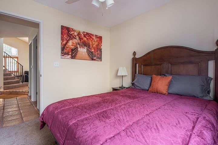 Guest bedroom (first floor) is accessible next to the entertainment room.