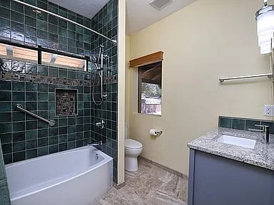 Queen bedroom area bathroom