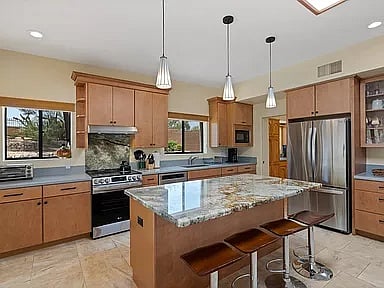 Gourmet kitchen with appliances
