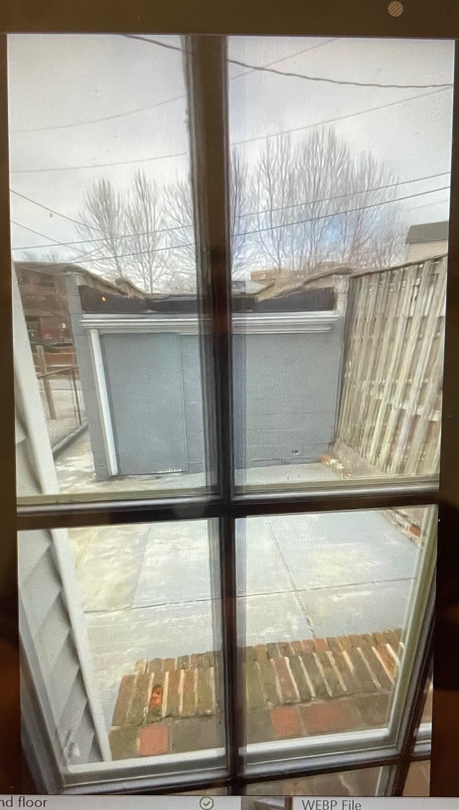 backyard patio and garage