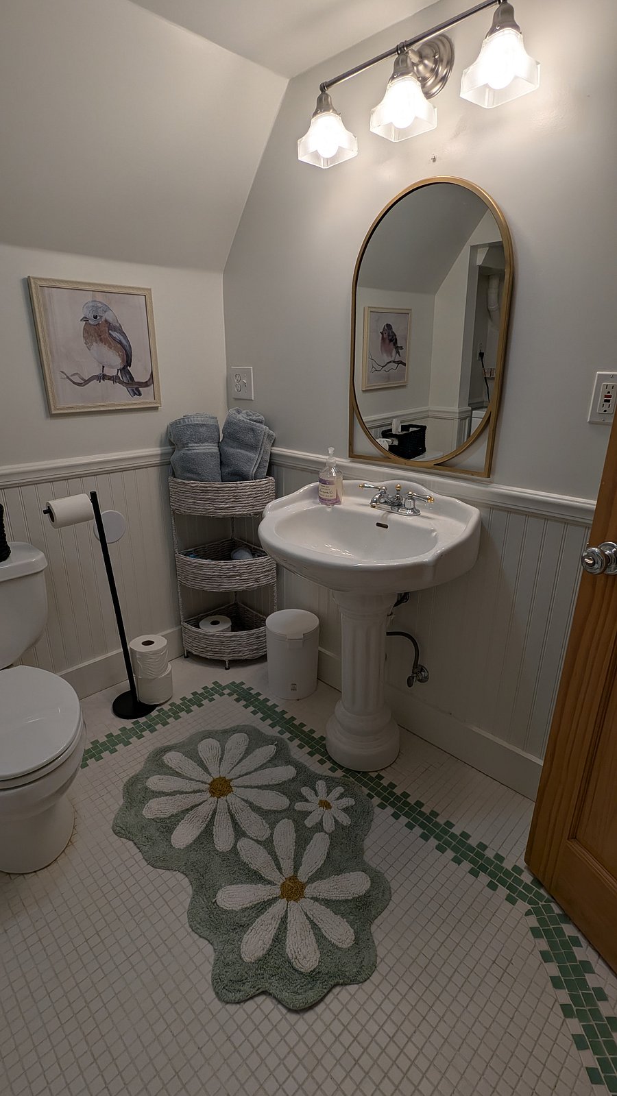 The downstairs bathroom.