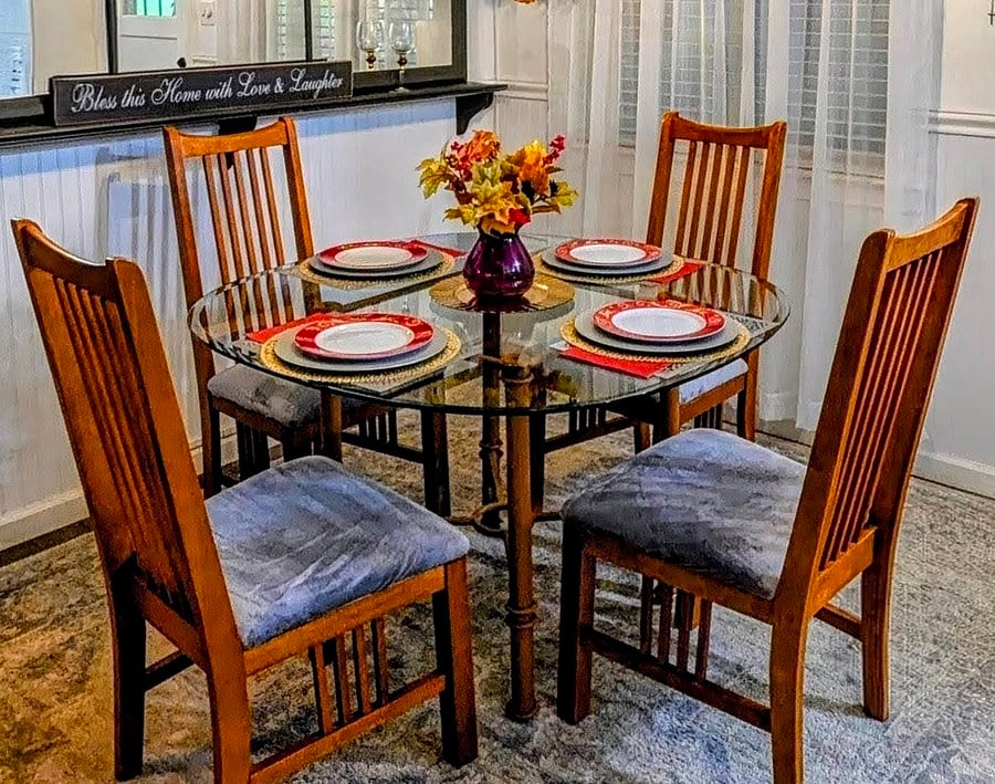 Many different dishes for different seasons, including paper plates!