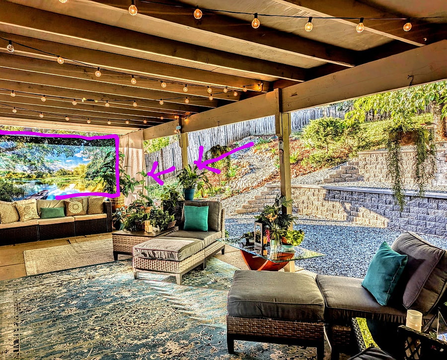 Rv behind privacy screens is for owner's use only, we may be traveling with it or we may be there. If we are there we will give you 100% privacy.