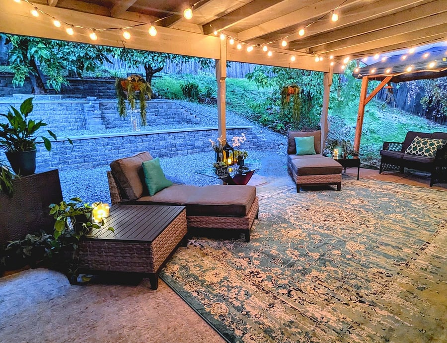 This outdoor patio space is loved by all